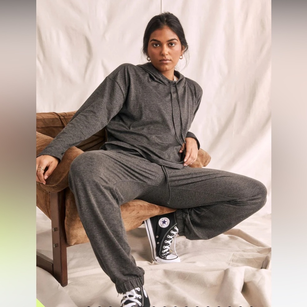 Girlfriend Collective ReSet Hoodie in Moon (sweatpants in separate listing)